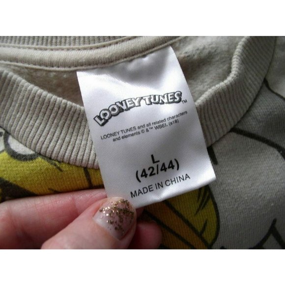 Looney Tunes Mens Vintage 90s Sweatshirt LG - Picture 6 of 6